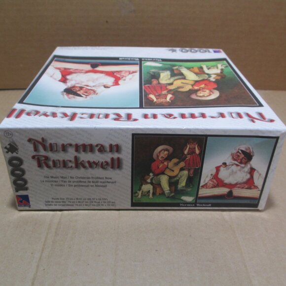 Norman Rockwell Christmas Puzzle Music Man Christmas Now 1000 Pc NEW SEALED - Picture 5 of 6